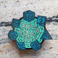 FlamingFlamingoz - Roll Your Fate Pin: Teal